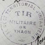 Tampon de la société de tir de Thaon